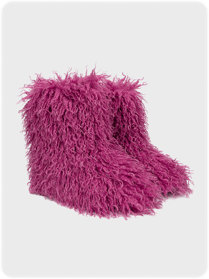 Fuzzy Faux Fur Ankle Plain Snow Boots