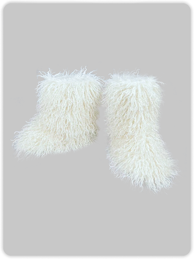 Fuzzy Faux Fur Ankle Plain Snow Boots