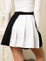 【Final Sale】Casual White-Black Bottom Skirt