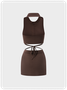Brown Two-Piece Set