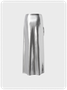 Y2K Silver Split Wrinkled Bottom Skirt