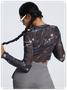 Edgy Black Mesh Cyberpunk Top Women Top