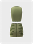 Casual Green Cut Out Two-Piece Set