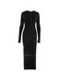 【Final Sale】Edgy Black Raw Edge Plain Dress Midi Dress