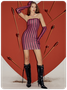 Edgy Pink Tube Top Houndstooth Arm Sleeves Party Dress Mini Dress