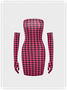 Edgy Pink Tube Top Houndstooth Arm Sleeves Party Dress Mini Dress