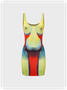 Edgy Multicolor Thermal Body Print Party Two-Piece Set