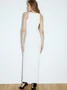 【Final Sale】Street White Geometric Dress Midi Dress