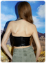 Street Black Patchwork Top Tank Top & Cami