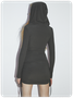 【Final Sale】Street Gray Hooded Drawstring Dress Mini Dress