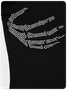 Street Black Hand print Body print Top T-Shirt