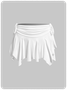 Y2k Balletcore White Pleated Asymmetrical design Wrinkled Bottom Skirt