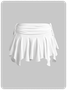 Y2k Balletcore White Pleated Asymmetrical design Wrinkled Bottom Skirt