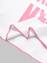 【Final Sale】Y2K Pink One shoulder Symmetrical design Letter Top Women Top