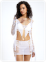 Edgy White Cut out Two-Piece Set