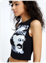 Street Black Body print Letter Top Tank Top & Cami