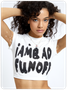 Street White Letter Cool Top T-Shirt