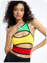 Y2k Multicolor Color block Cut out Top Tank Top & Cami