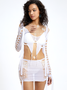 【Final Sale】Edgy White Cut out Two-Piece Set