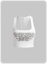 Y2k White Letter Basic Top Tank Top & Cami