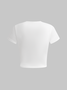 【Final Sale】Y2k White Basic Top T-Shirt