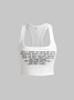 Y2k White Letter Basic Top Tank Top & Cami