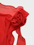 【Final Sale】Y2k Balletcore Red 3D Rose Mesh Two-Piece Set