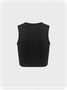 Street Black Body print Letter Top Tank Top & Cami