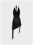 Y2k Balletcore Black Ruffles Dress Mini Dress
