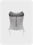 Y2K Gray Lace up Corset Top Women Top