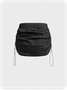 【Final Sale】Street Black Drawstring Bottom Skirt