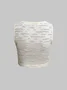 Edgy White Ripped texture Metal Pin Top Women Top