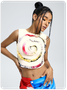 Y2k White Patchwork Top Tank Top & Cami