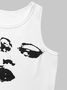 Y2K White Figure face Top Tank Top & Cami