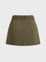【Final Sale】Street Black Pockets Metal Bottom Skirt