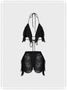 【Final Sale】Edgy White Knit wear Bikini Two-Piece Set