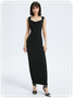 Punk Black Cut out Dress Midi Dress