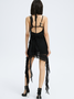 Y2k Balletcore Black Cut out Ruffles Dress Mini Dress
