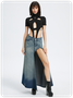 Edgy Black Cut out Bodysuit