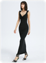 Punk Black Cut out Dress Midi Dress