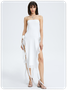 Y2k Balletcore White Split Dress Midi Dress