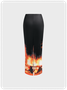 Edgy Black Body print Bottom Skirt