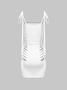 【Final Sale】Edgy White Dress Mini Dress