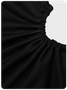 【Final Sale】Street Black Drawstring Cut out Dress Mini Dress