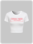 【Final Sale】Y2k White Letter Top T-Shirt