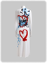 【Final Sale】Edgy White Graffiti Dress Midi Dress