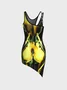 【Final Sale】Y2k Yellow Body print Dress Mini Dress