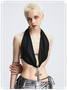 Edgy Black Metal Cross Top Tank Top & Cami