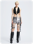 Edgy Black Metal Cross Top Tank Top & Cami