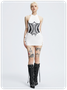 Y2k White Cut out Corset body print Dress Mini Dress